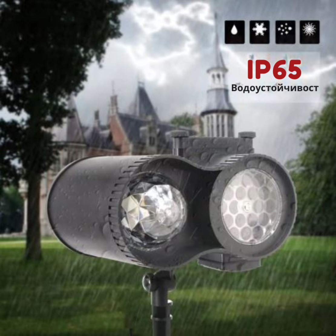 Проектор с анимации подходящ за употреба на открито и на закрито