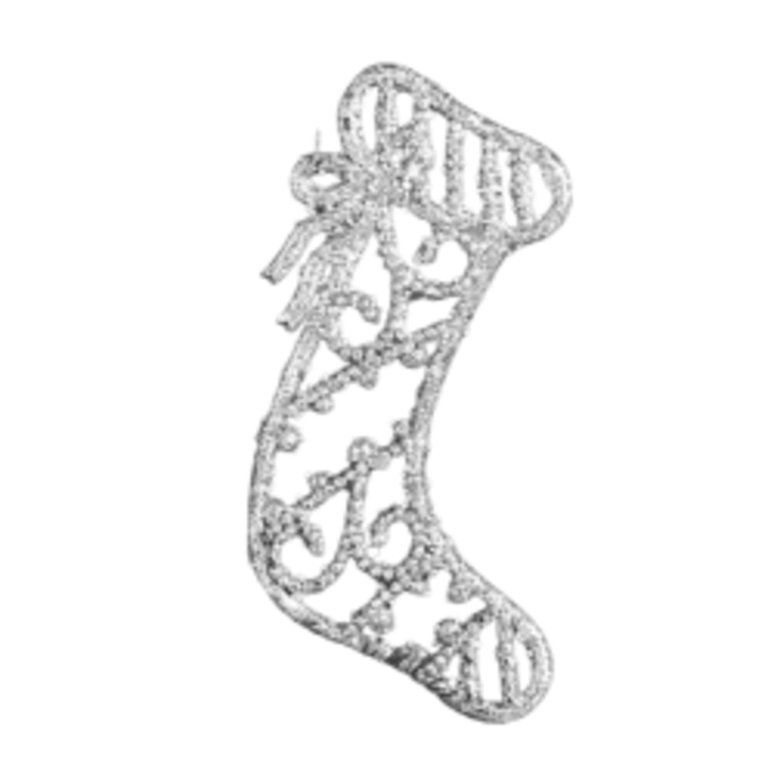 Коледна блестяща украса за елха във форма на Коледен чорап