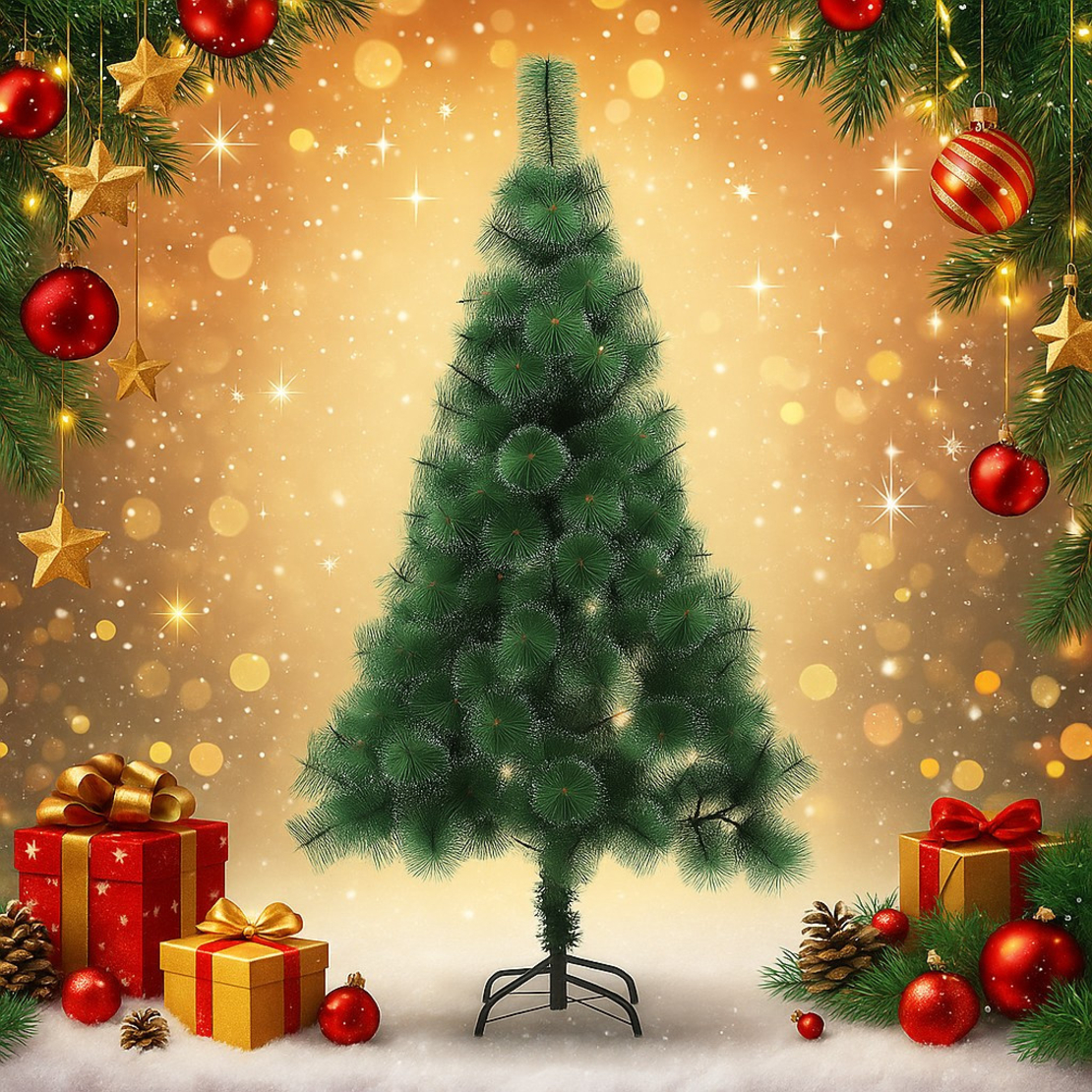 Коледна елха гъста заснежена в различни размери