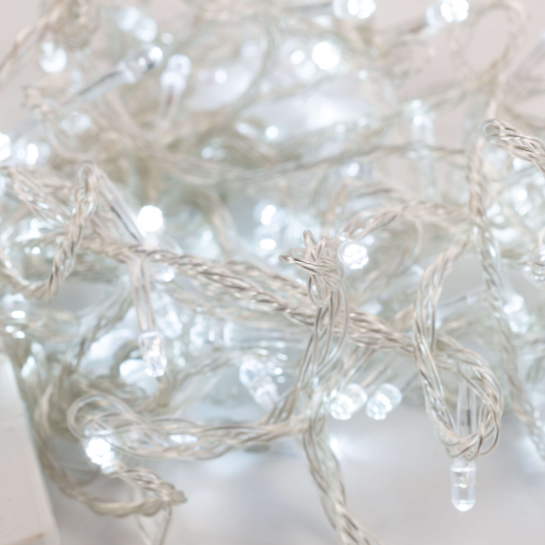 Коледни лампички кристал с удължител 10 метра 100 лампи