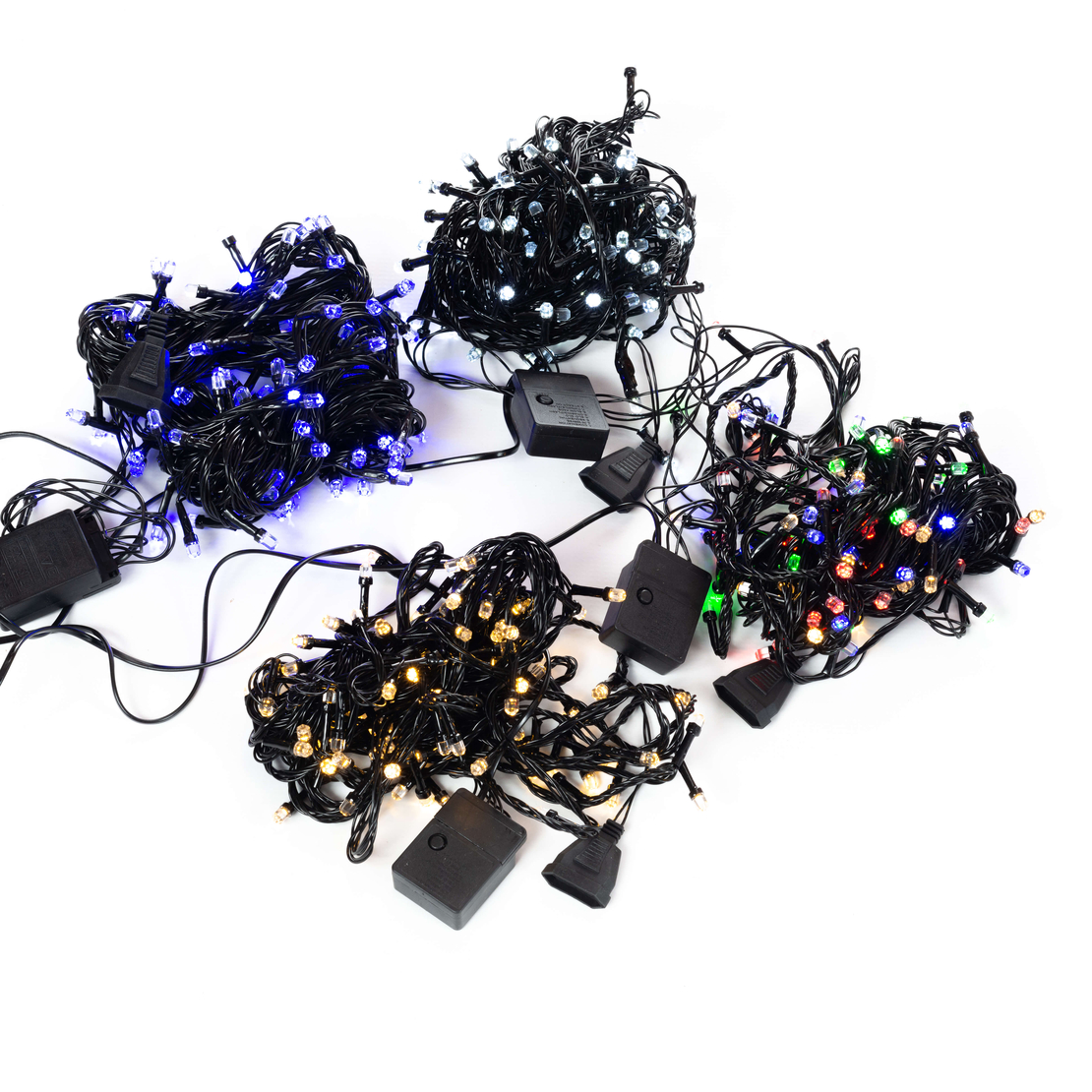 Коледни лампички кристал с удължител 10 метра 100 лампи