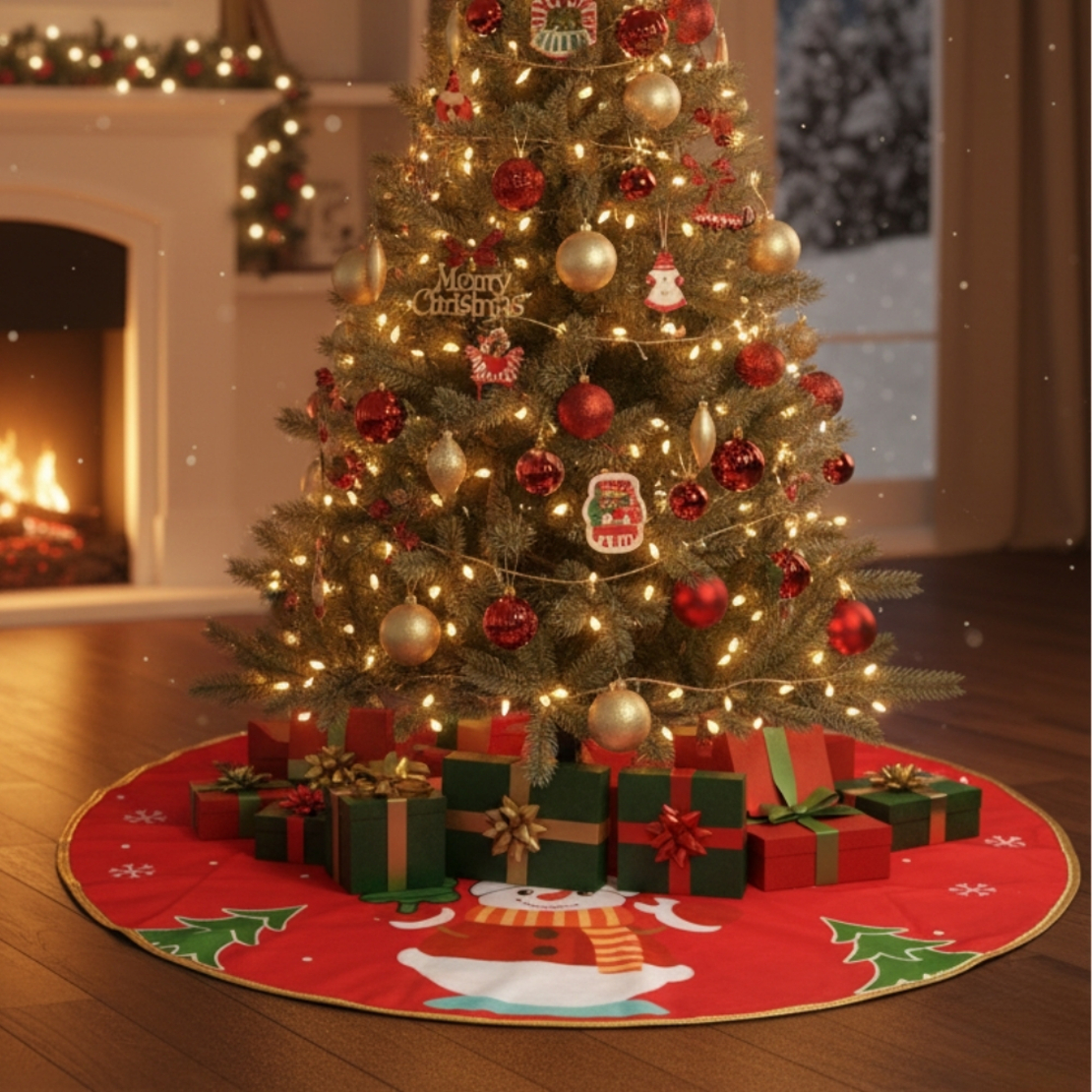 Празнично покривало за под елхата за уют и стил за вашата Коледа