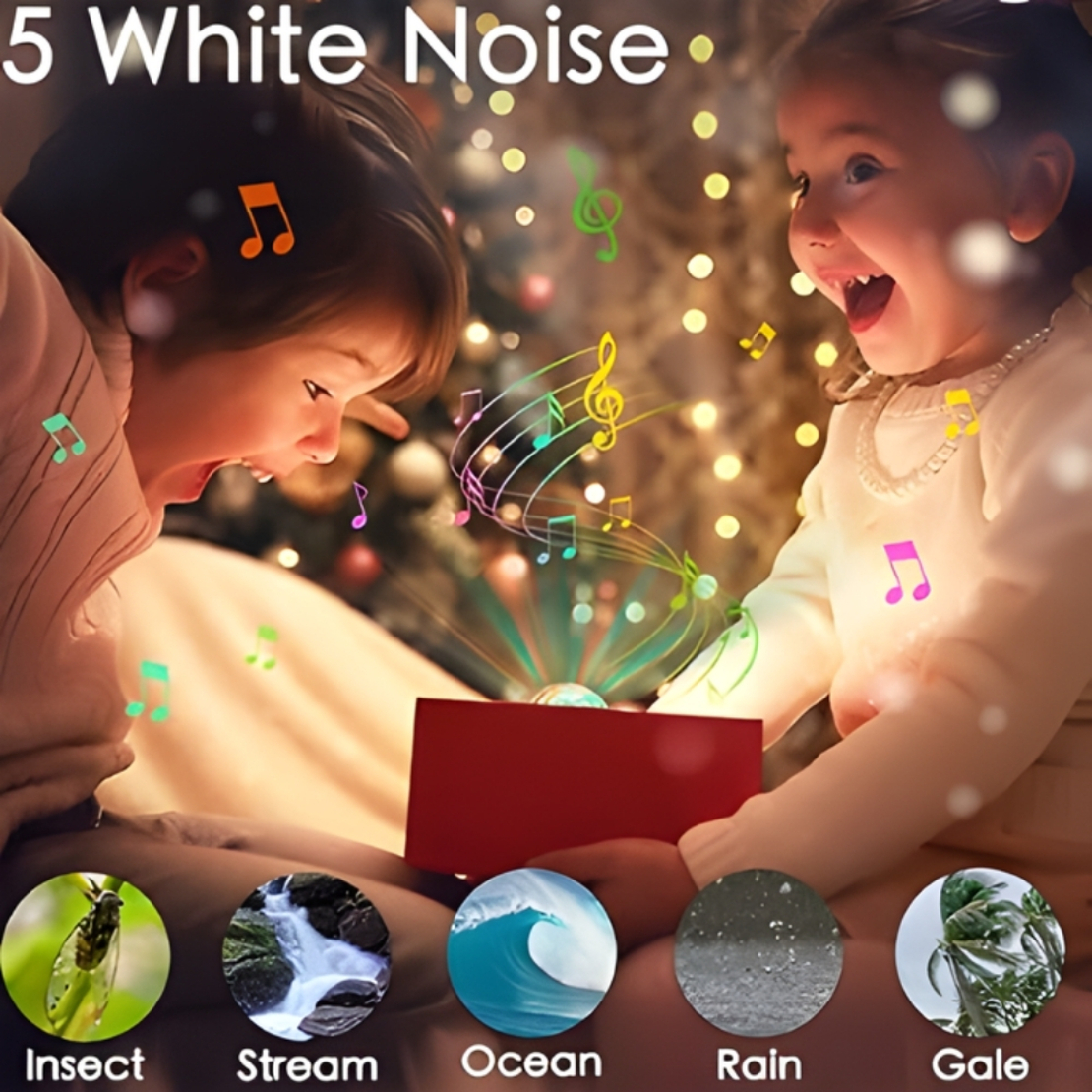 Лазерен проектор Северно сияние RGB звездно небе светлина бял шум