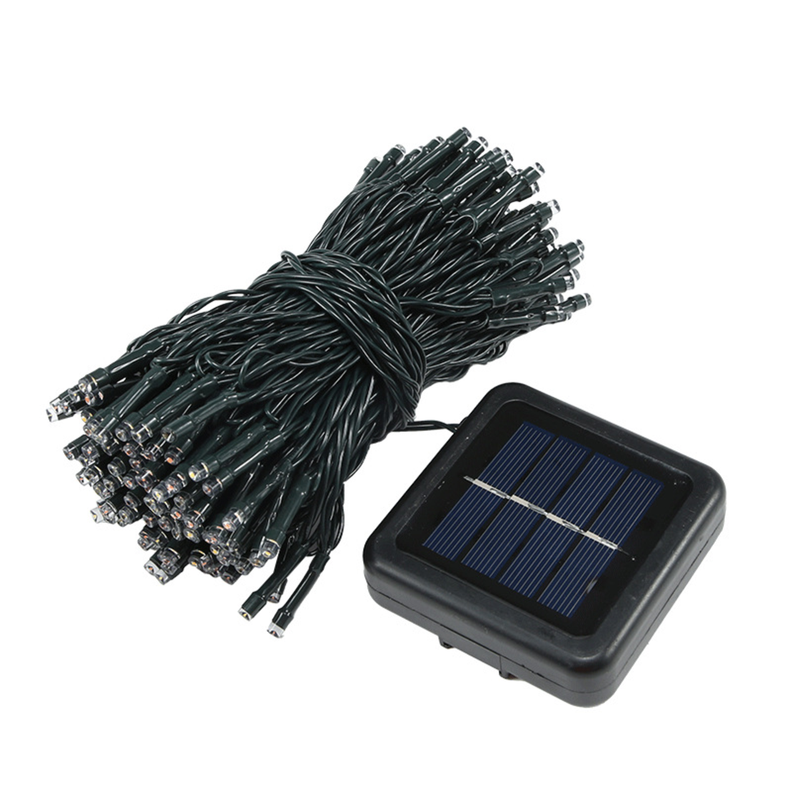 Соларни коледни лампички 12 метра 100 лампи 4 цвята по избор