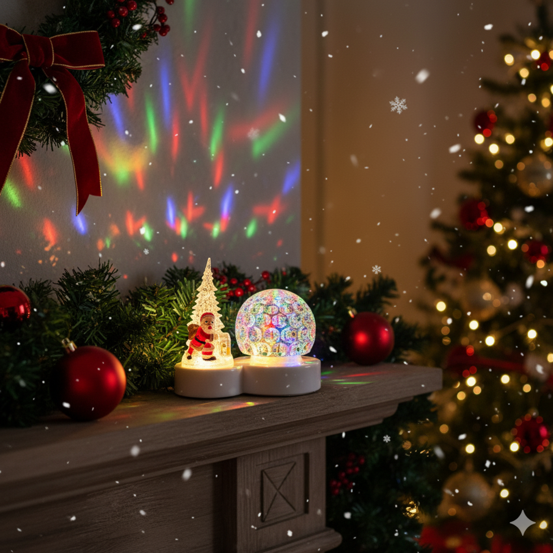 Коледна LED лампа с декоративни орнаменти