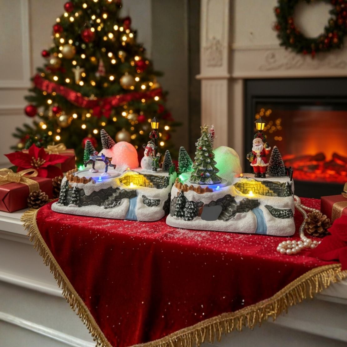 Светеща Коледна декорация с Дядо Коледа или Снежен човек – Празнична магия за вашия дом