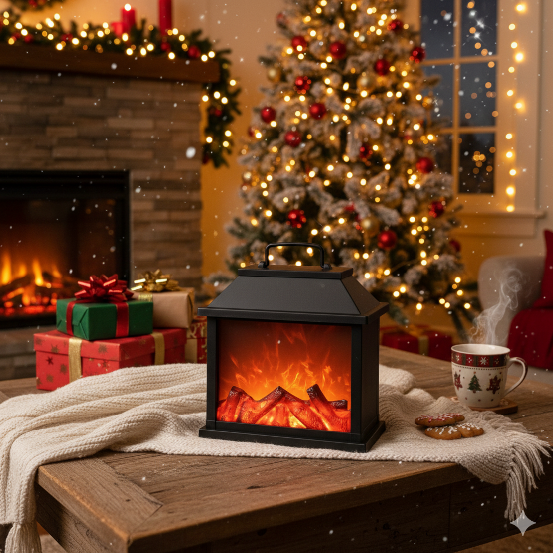 Декоративен LED фенер - камина