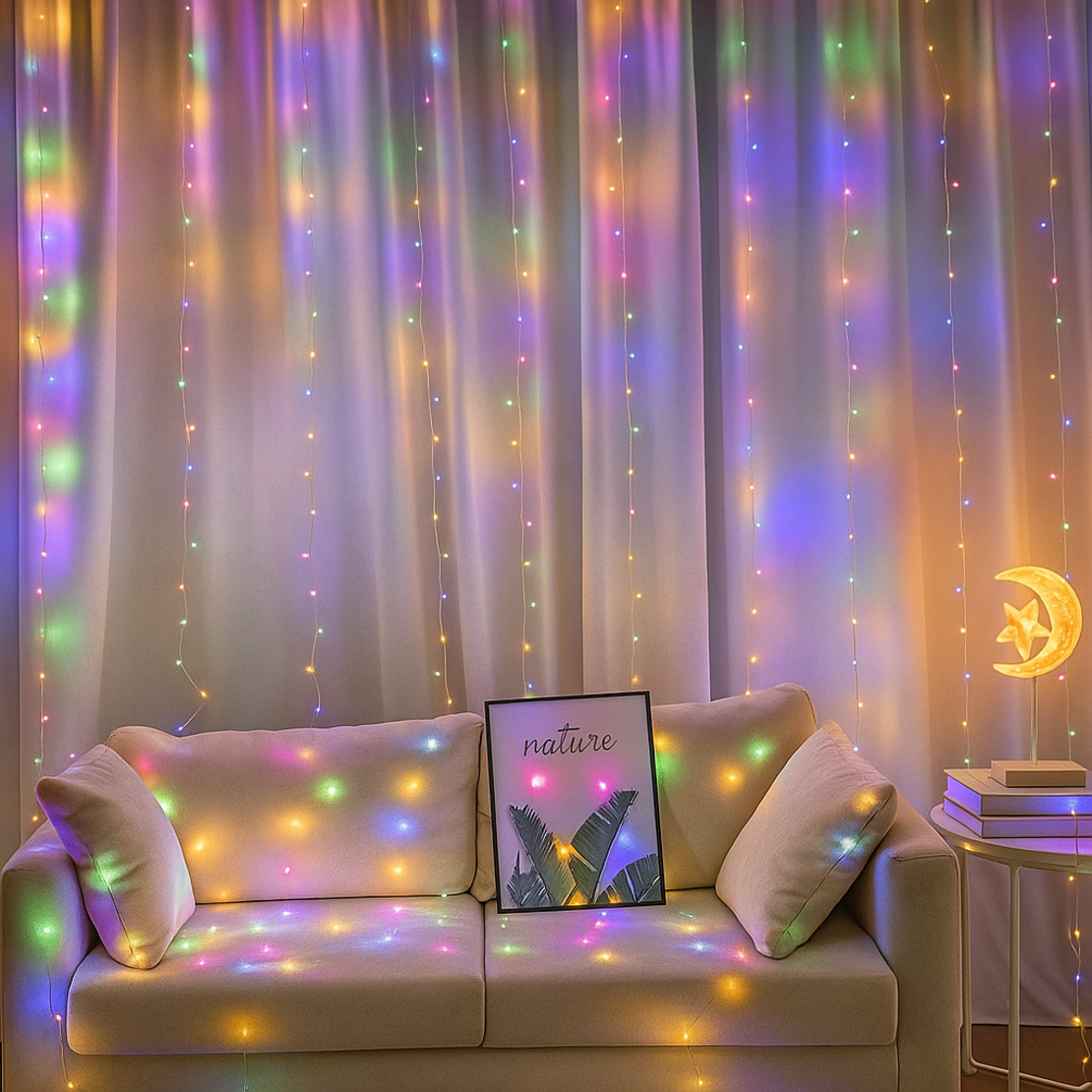 Коледни LED лампички с дистанционно управление 300LED 300см 300см Завеса