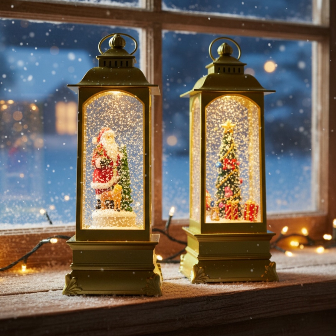 Златист коледен фенер