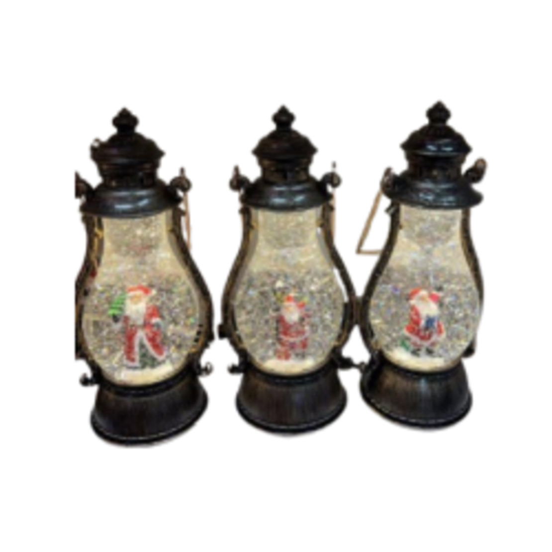 Коледен фенер с Дядо Коледа в три варианта