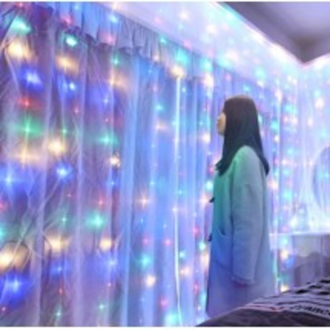 Коледни LED лампички с дистанционно управление 300LED 300см 300см Завеса