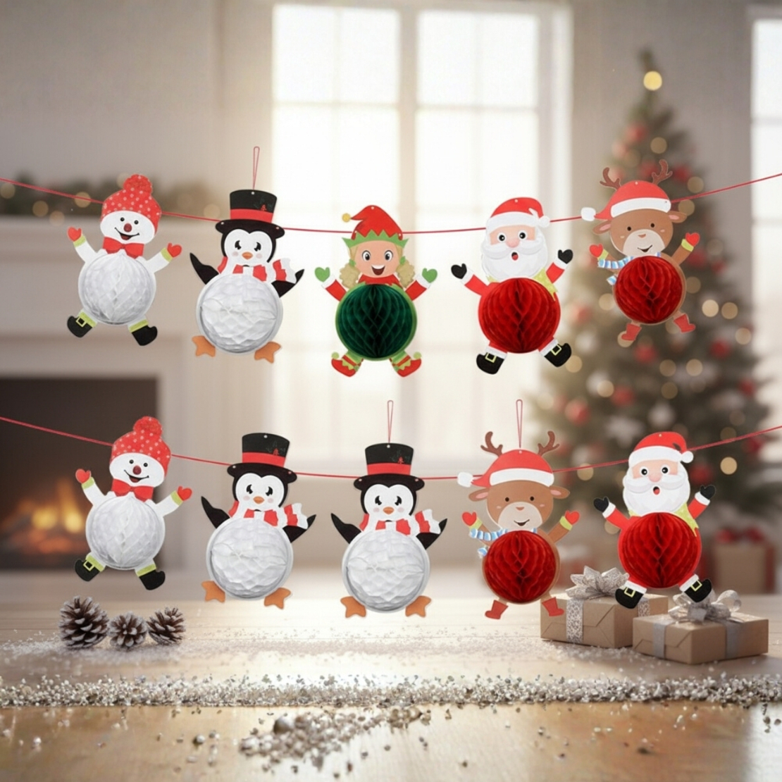 Коледни парти хартиени декорации