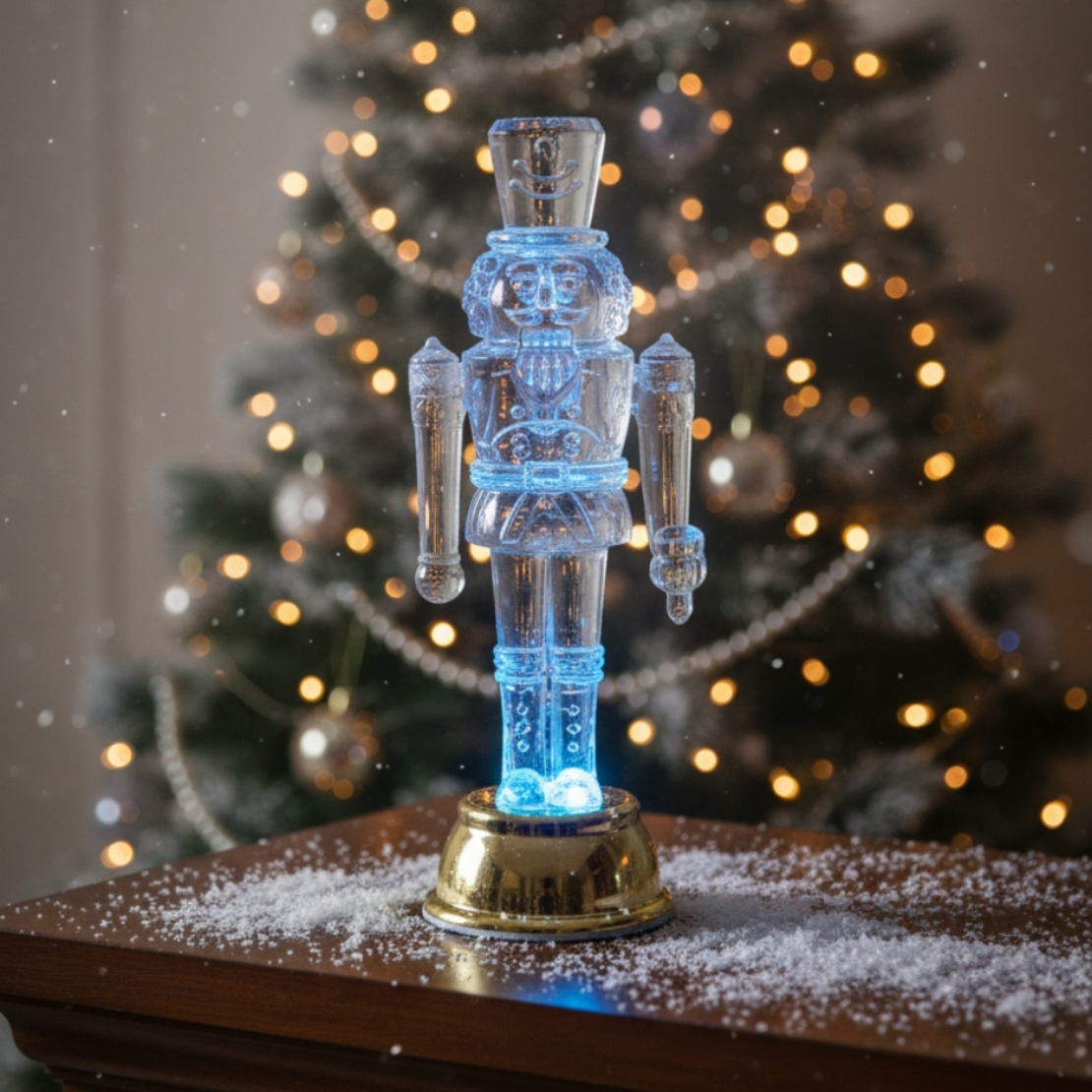 Светеща Коледна фигурка Лешникотрошачка – Войник с LED осветление