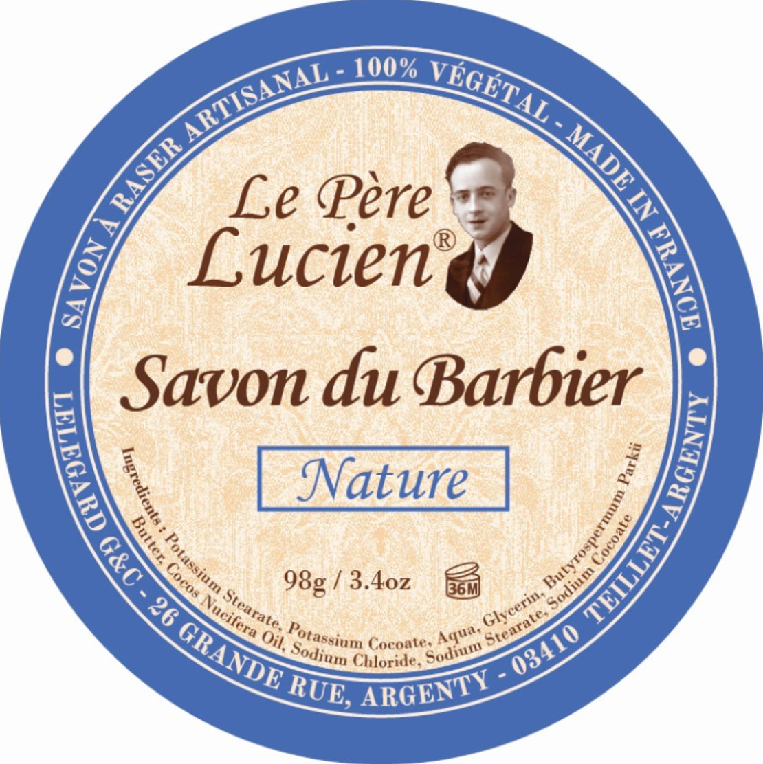 сапун за бръснене - Le Père Lucien, 98 g – Nature