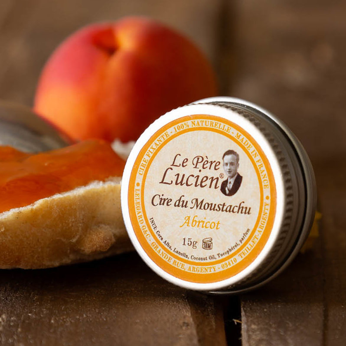 Вакса за мустаци Le Père Lucien, 15 g – Кайсия