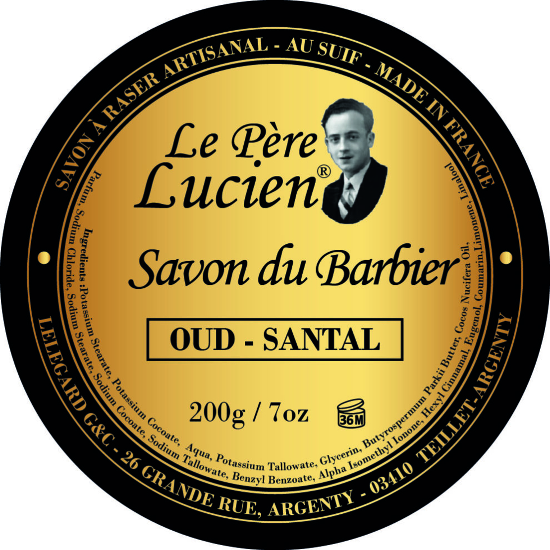 le Père Lucien Сапун за бръснене с лой и ший, 200 g – Oud Santal