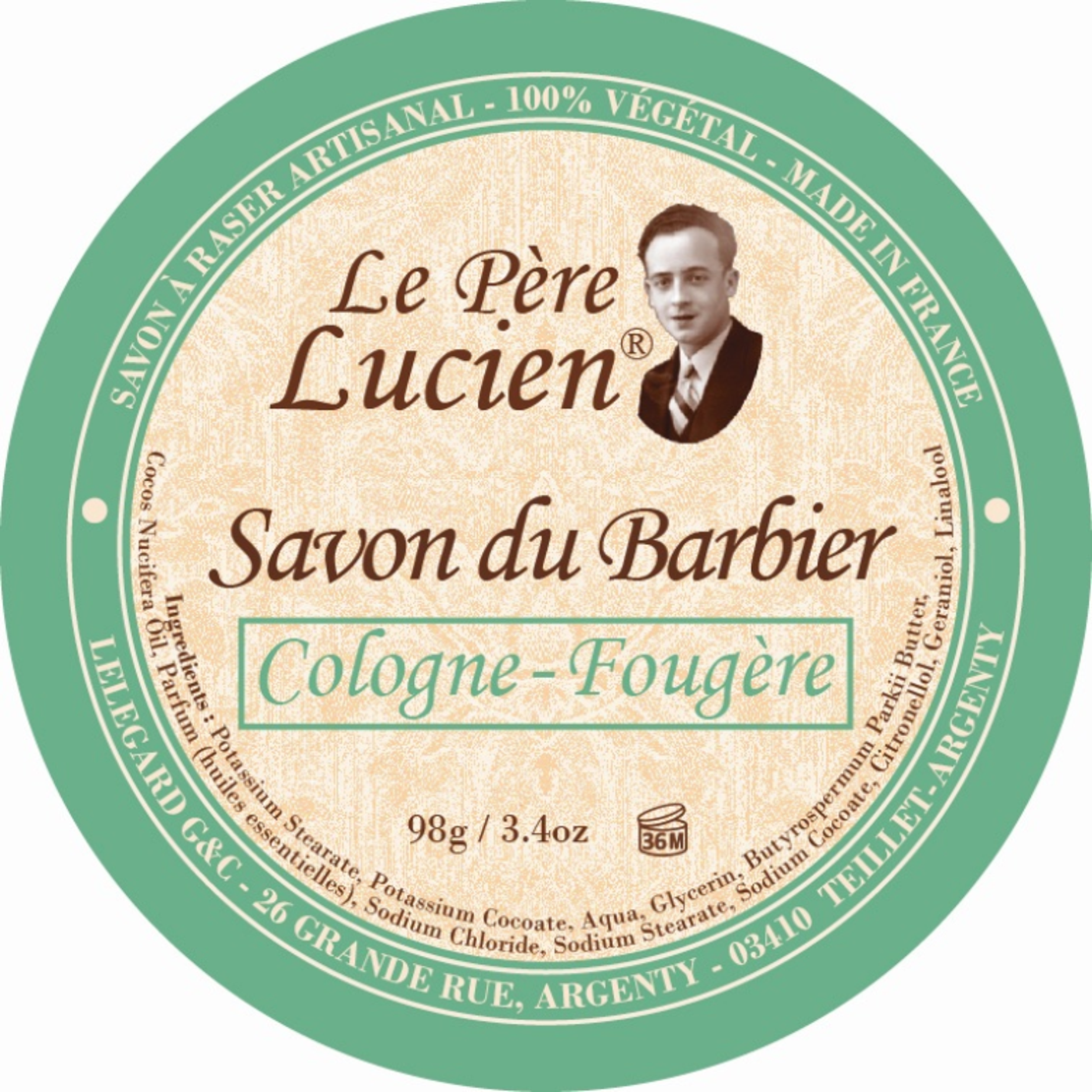 Сапун за бръснене - Le Père Lucien, 98 g – Cologne Fougère