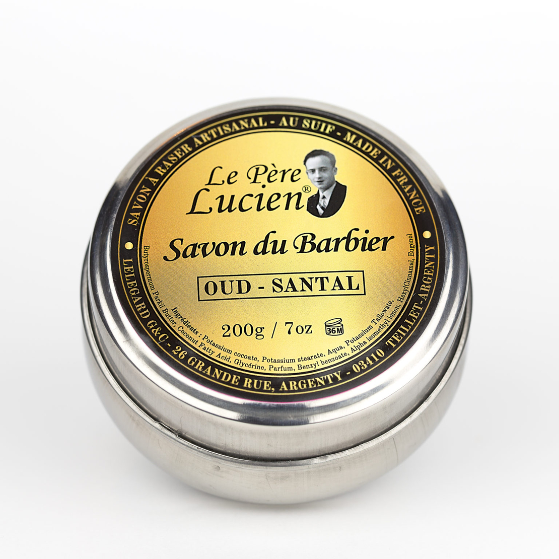 le Père Lucien Сапун за бръснене с лой и ший, 200 g – Oud Santal