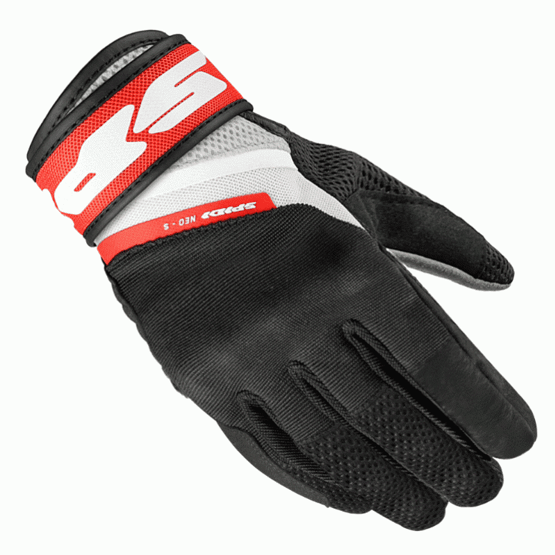 Текстилни мото ръкавици SPIDI NEO-S BLACK/RED