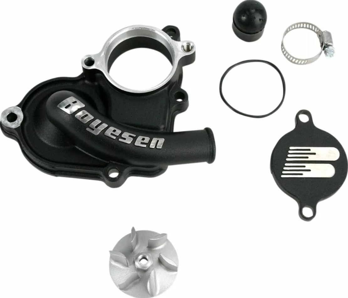 Комплект капак на водната помпа и работно колело BOYESEN COVER WATER PUMP RMZ450 Black