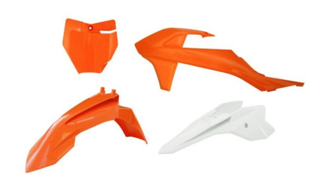 Комплект пластмаси RACETECH Plastic Kit 4 pcs KTM SX 50 16-23 (Orange/White)