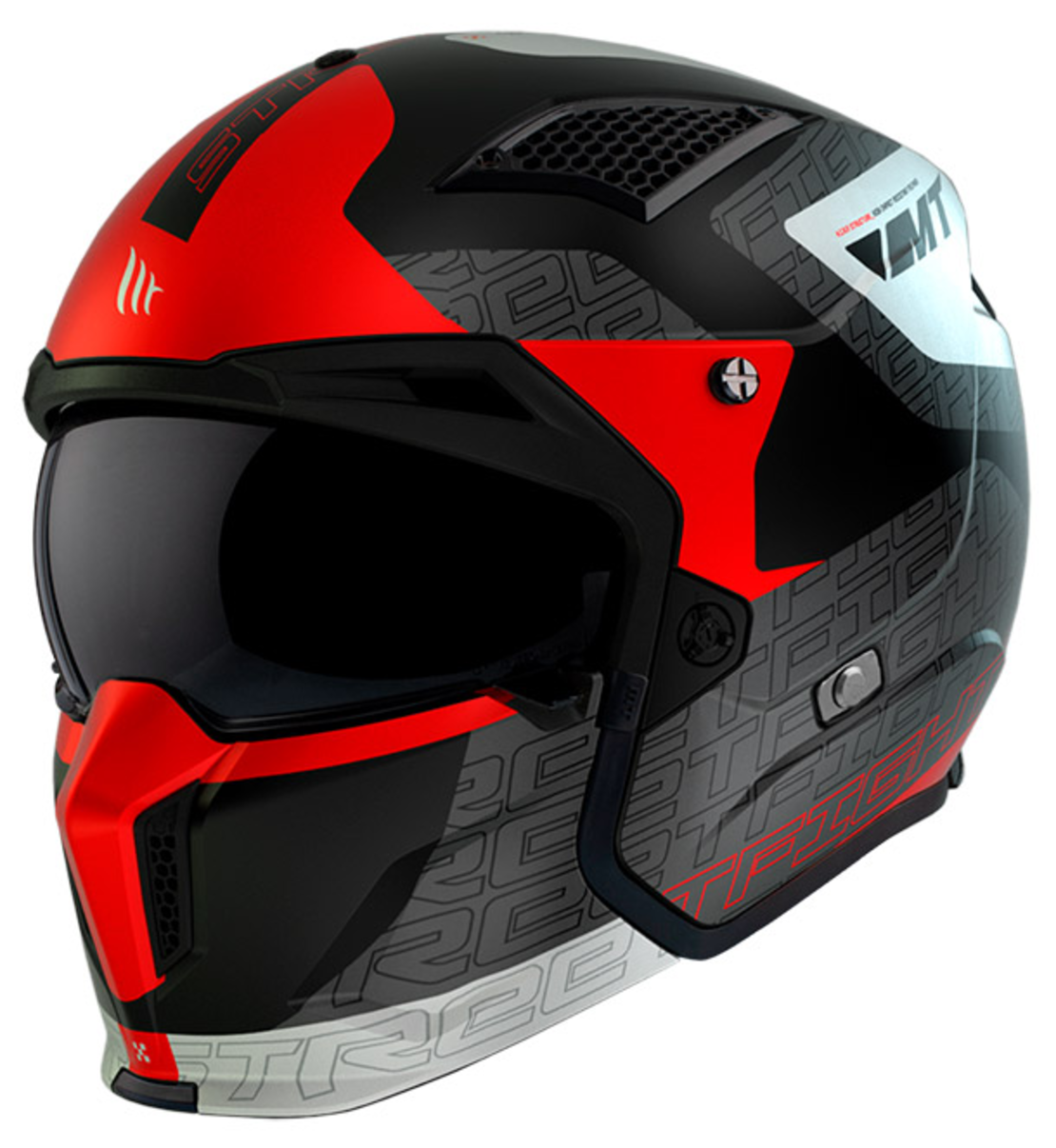 КАСКА MT STREETFIGHTER S TOTEM B15 MATT PEARL RED