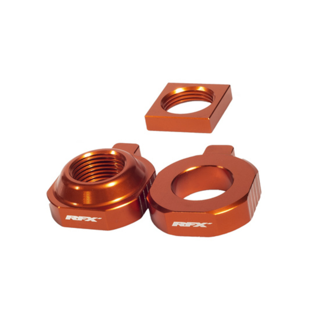 Блок втулка за задна ос RFX Pro 2 Rear Axle Adjuster Blocks - Orange KTM 85 SX