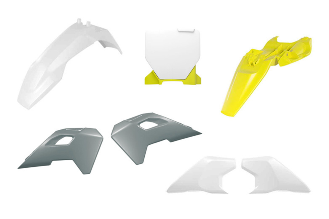 Комплект пластмаси RACETECH Plastic Kit (White/Yellow) Husq TC 50 24-25