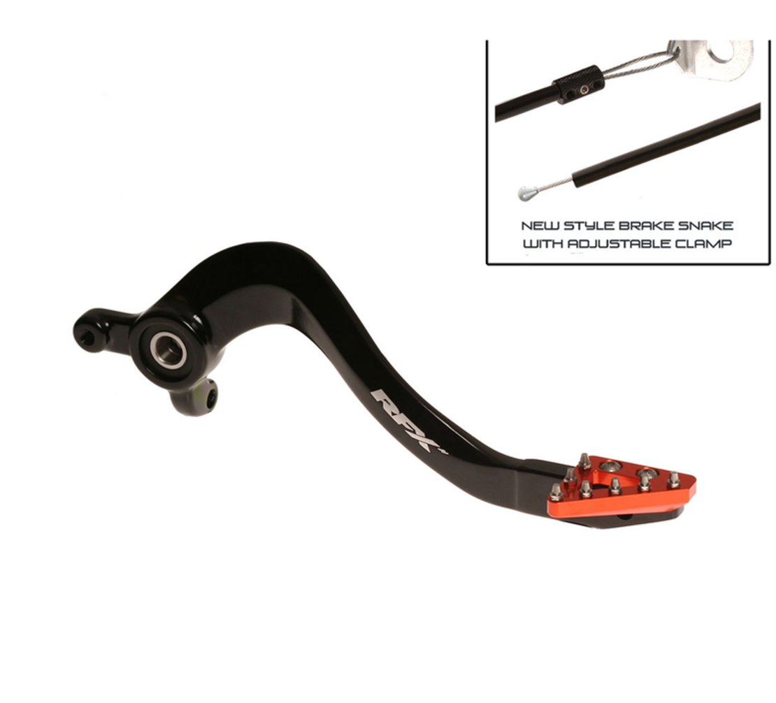 Заден лост за спирачка RFX Pro ST Rear Brake Lever (Hard Anodised Black/Orange) - KTM85