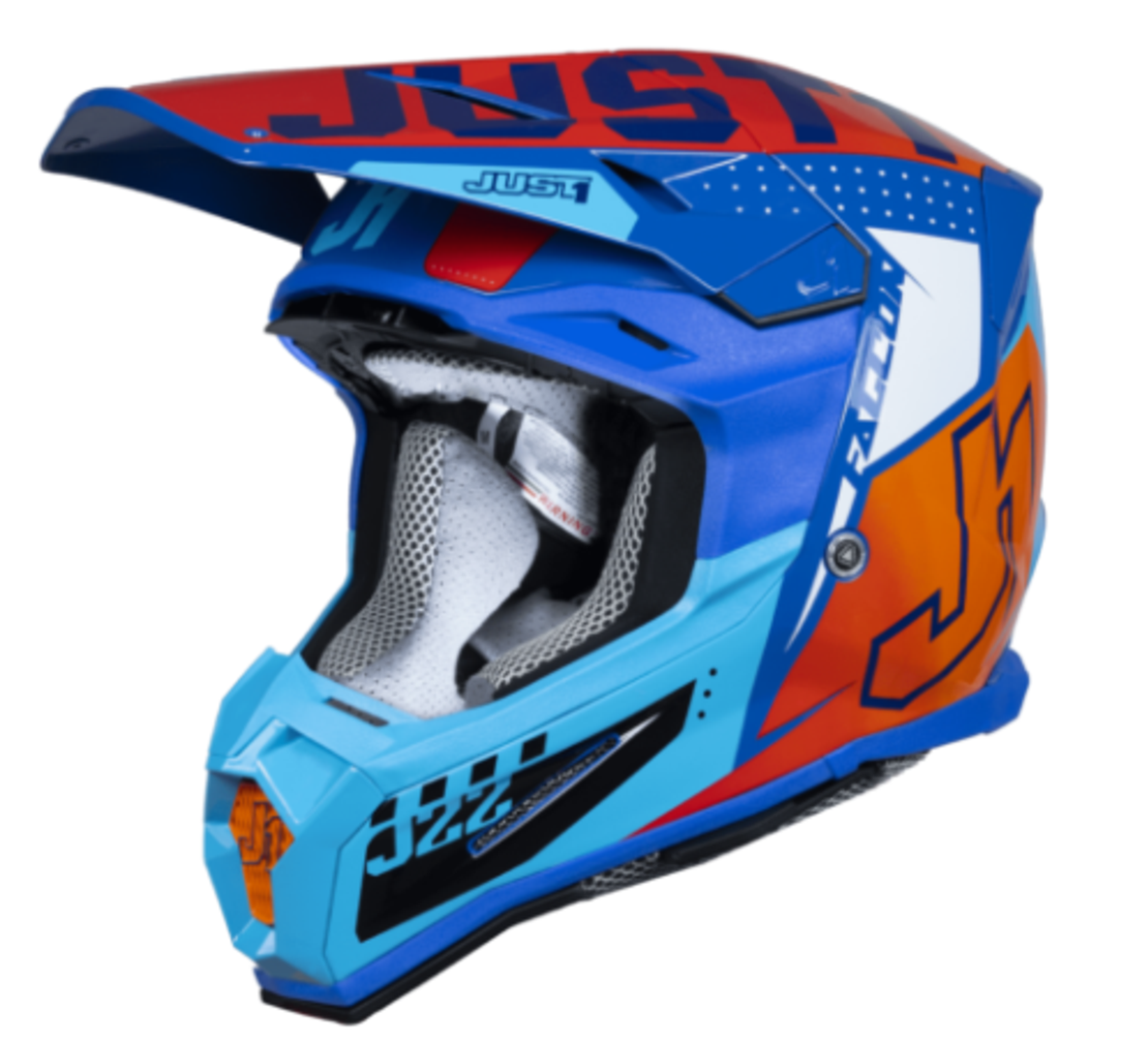 Mотокрос каска Just1 J-22 F Falcon Orange/Blue