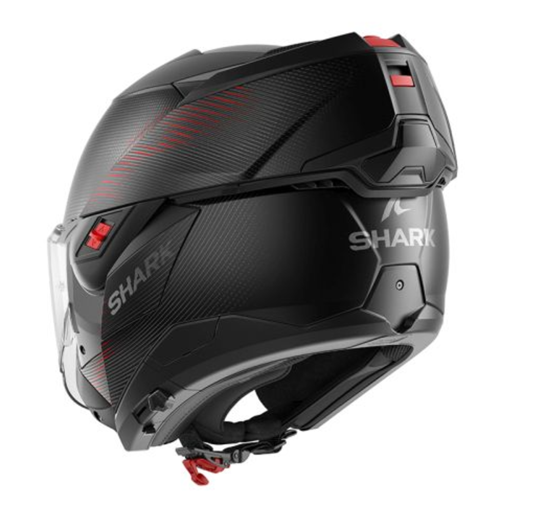 Модуларна каска SHARK OXO SP LYNE MAT BLACK/RED