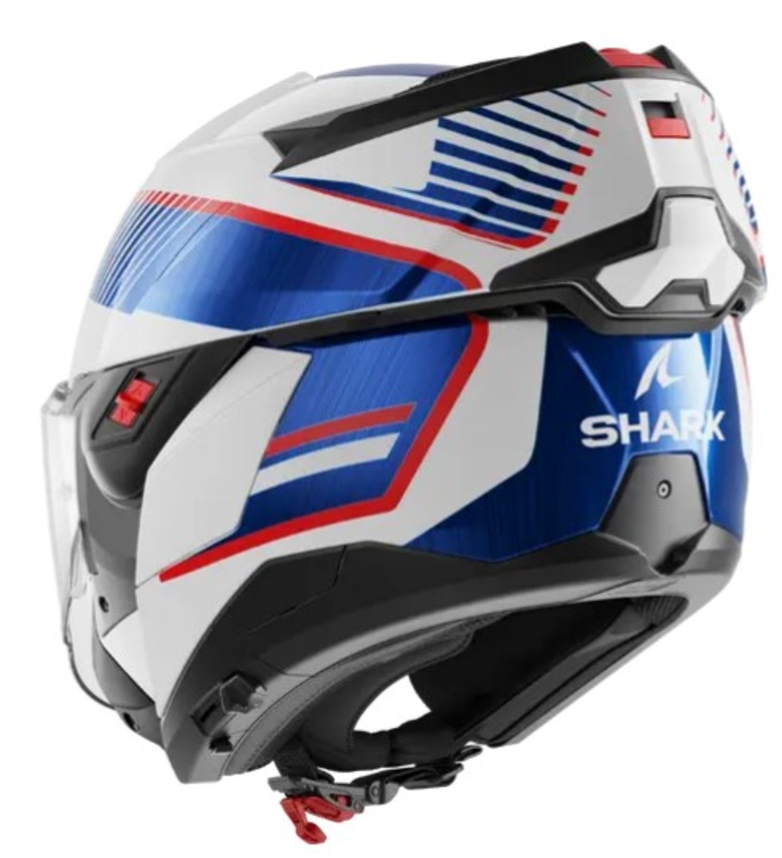 Модуларна каска SHARK OXO SIKTER White Chrome Blue