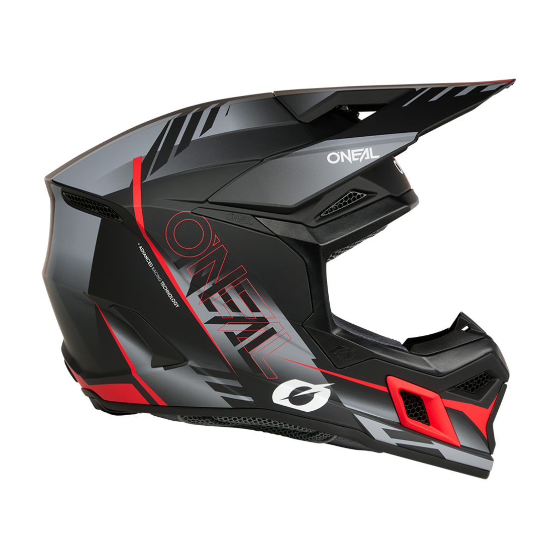 Мотокрос каска O'NEAL 3SERIES HAZE BLACK/GRAY/RED V.26