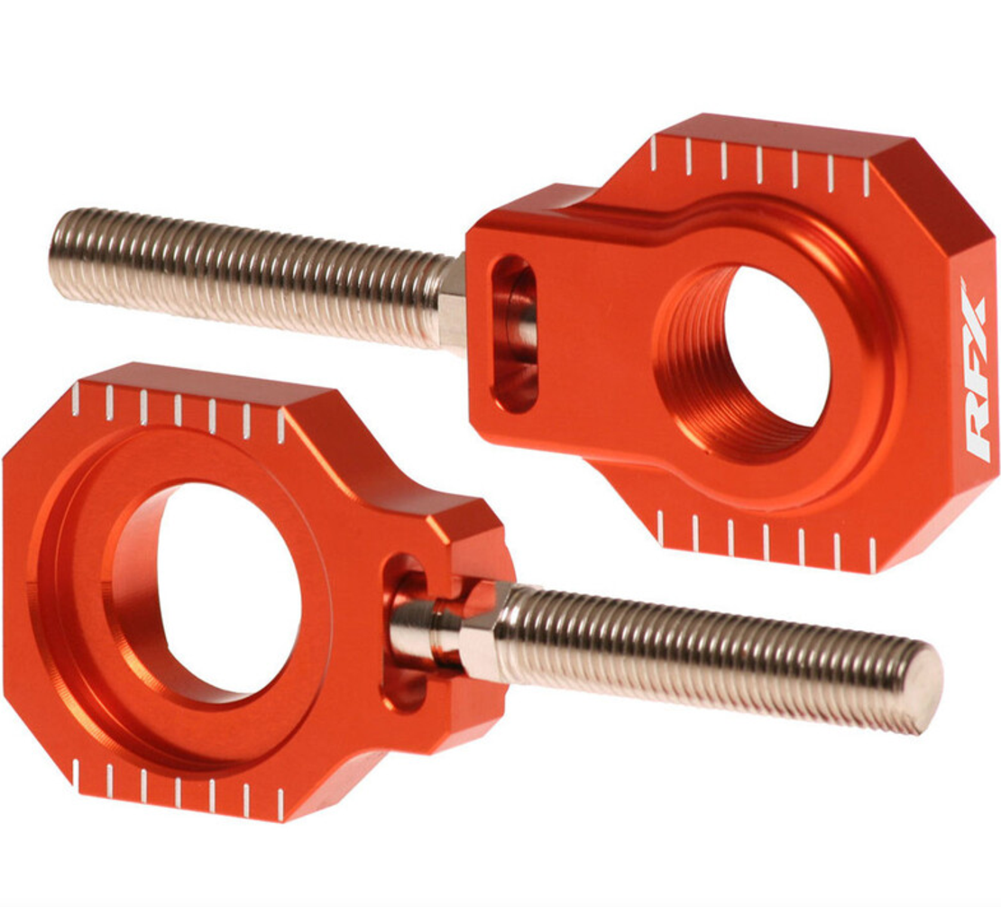 Блок втулка за задна ос RFX Pro Rear Axle Adjuster Blocks - Orange KTM/HUSQ/GASGAS 50