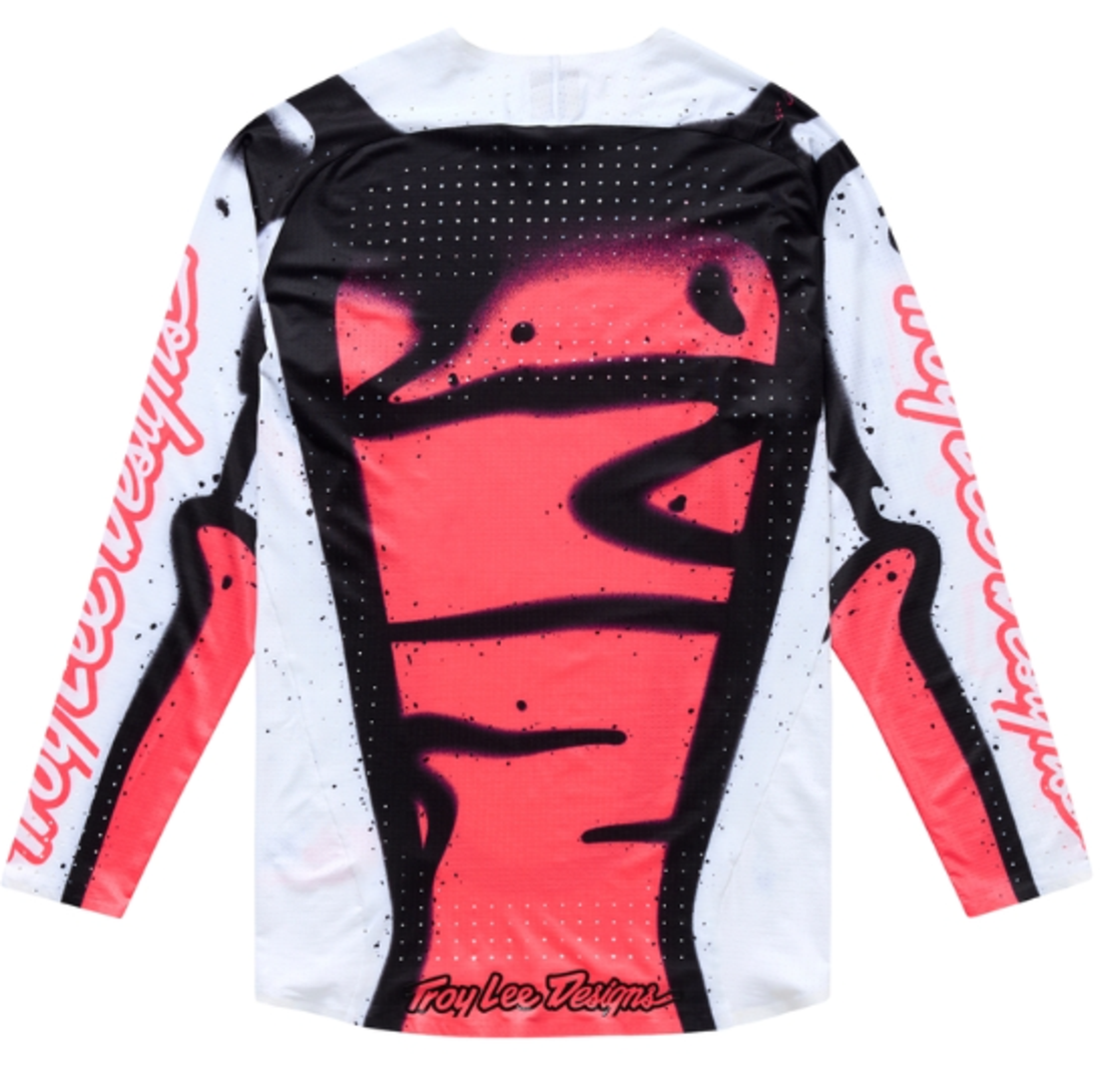 Mотокрос джърси TROY LEE DESIGNS SSE Ultra Membrane Jersey - White/Infra Red