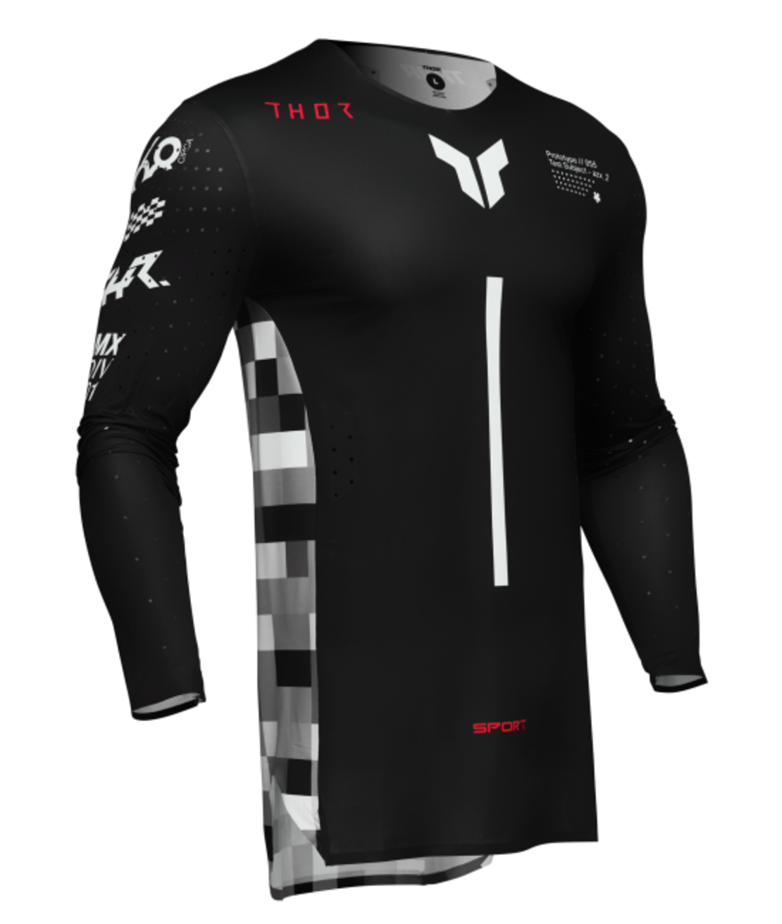 Мотокрос джърси THOR SPORTMODE RIOT BLACK/RED
