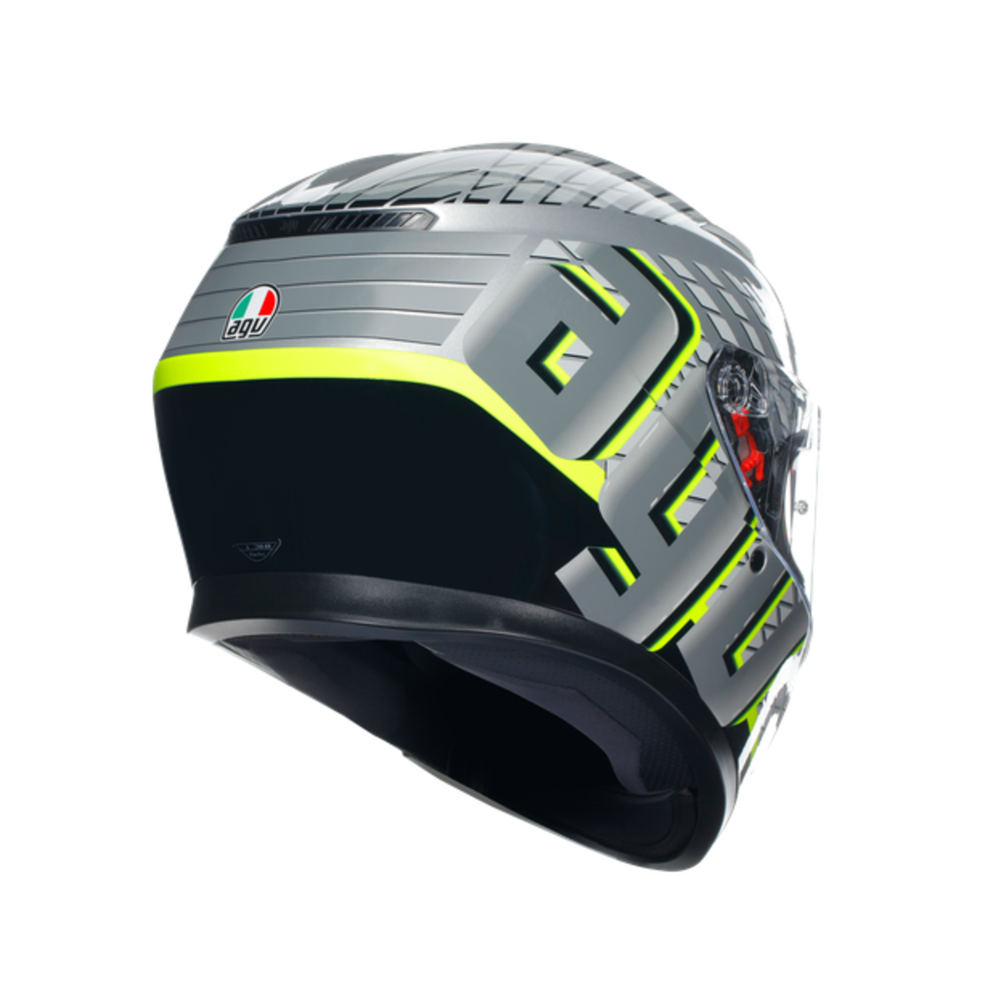 КАСКА  AGV K3 - FORTIFY GREY/BLACK/YELLOW FLUO