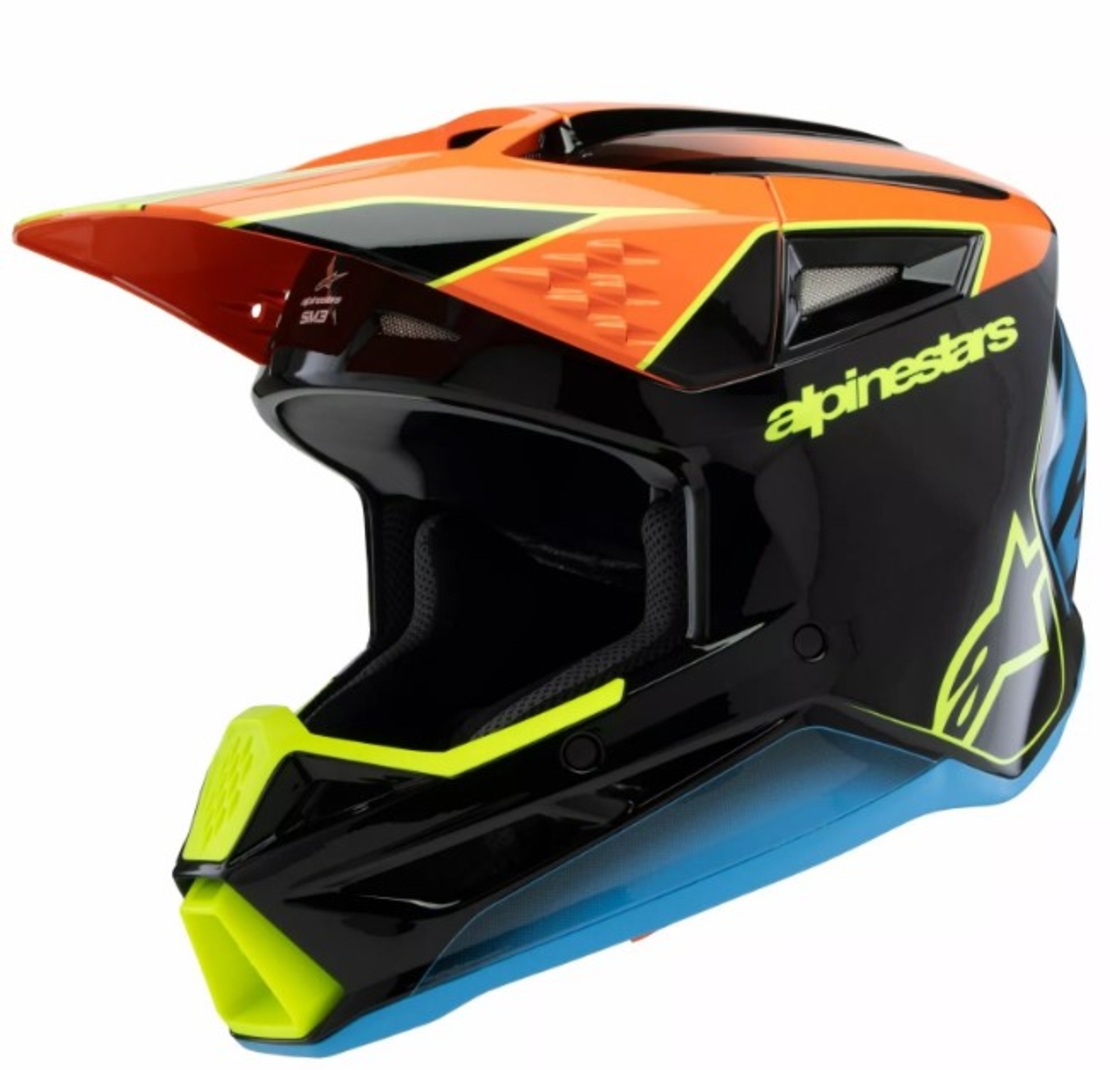 Детска мотокрос каска ALPINESTARS SM3 FRAY BLK/OR/YL