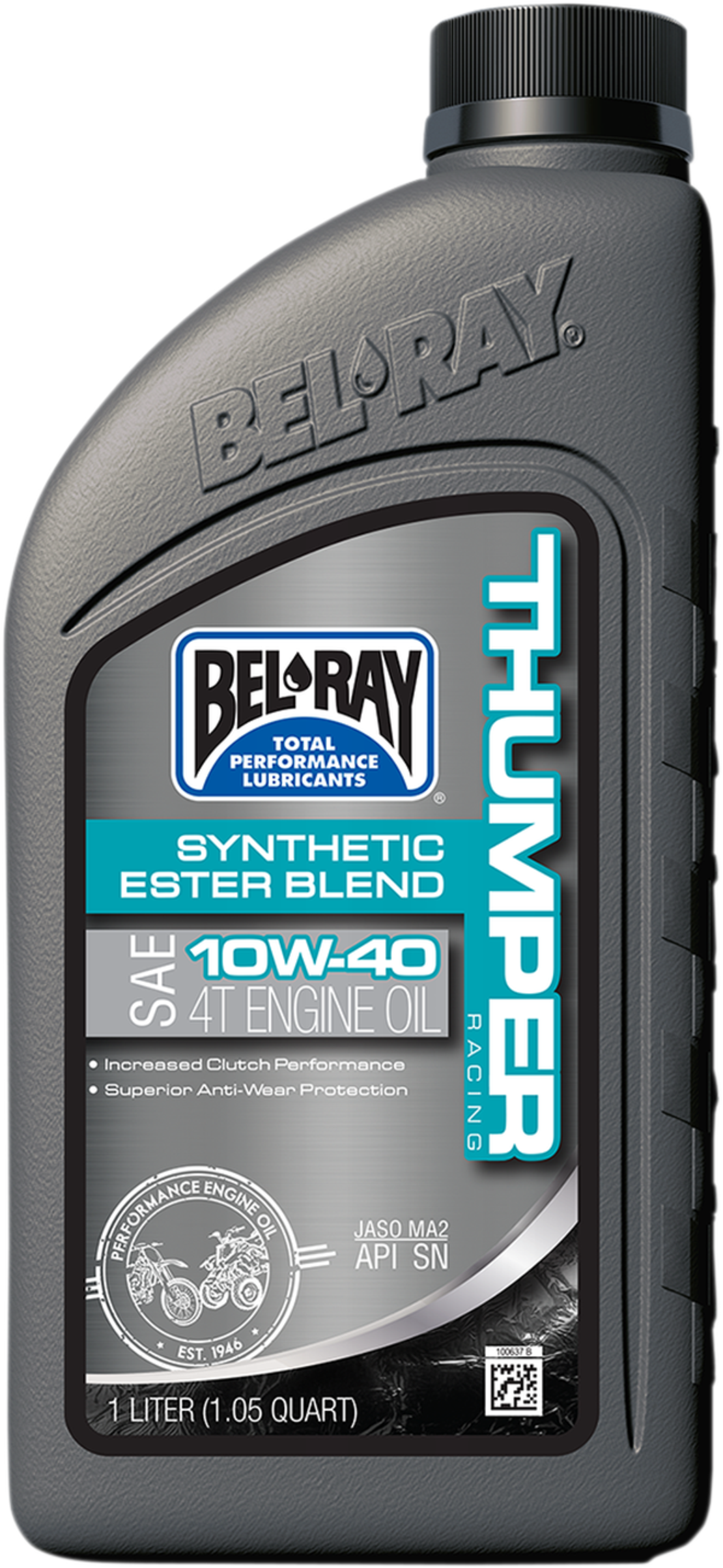 Масло BEL-RAY THUMPER RACING Synthetic Ester Blend T4 10W-40 1L