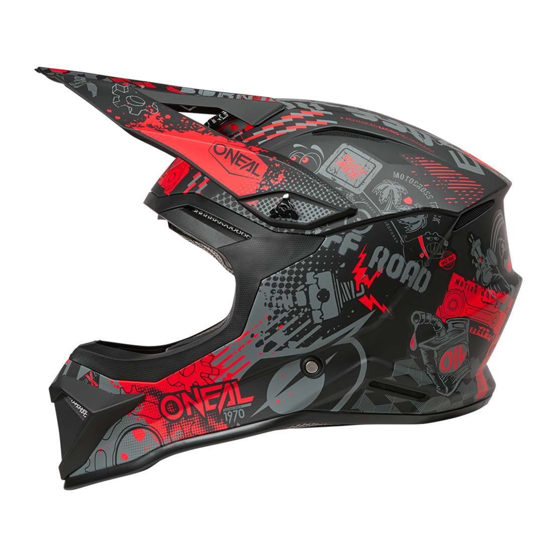 Каска O'NEAL 1SERIES VIBRANT BLACK/RED V.26