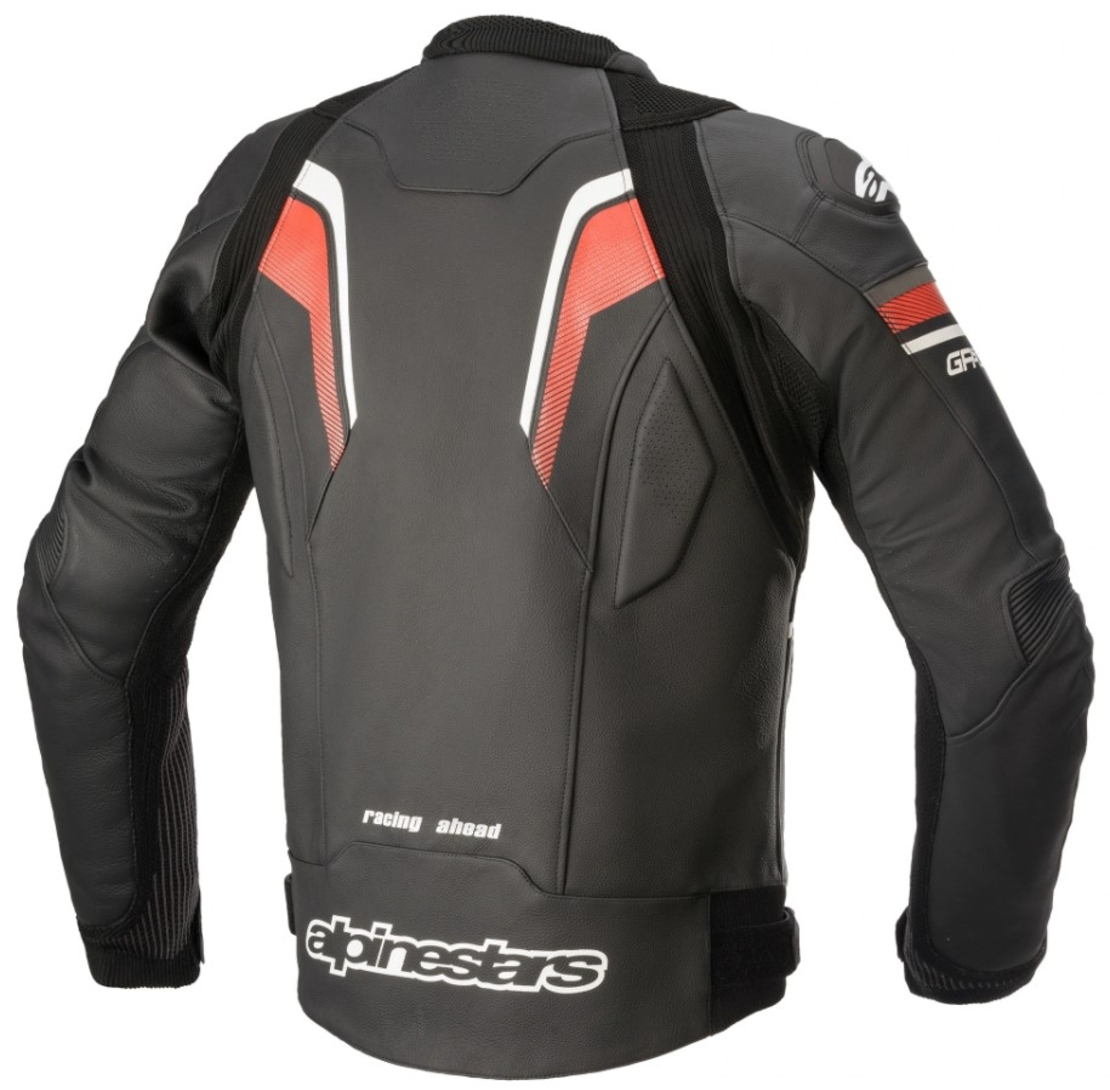 Кожено яке ALPINESTARS GP PLUS R V3 RIDEKNIT Black/White/Bright Red
