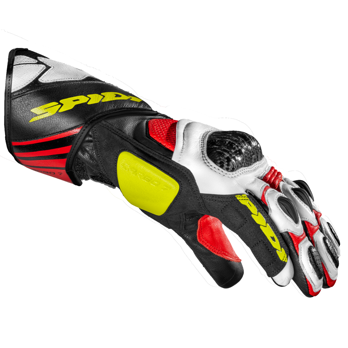 Мото ръкавици SPIDI Carbo 7 RED/FLUO