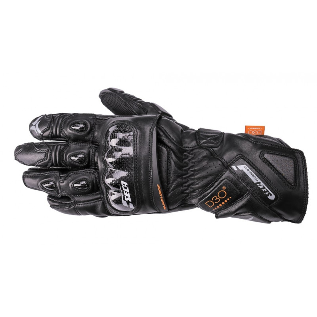 Кожени ръкавици SECA TRACKDAY BLACK