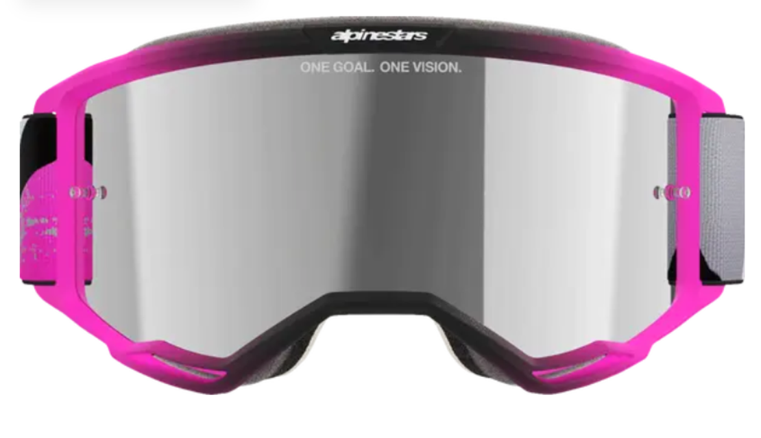 Мотокрос очила ALPINESTARS VISION 5 LAHND IRON/PINK MIRROR-SIL