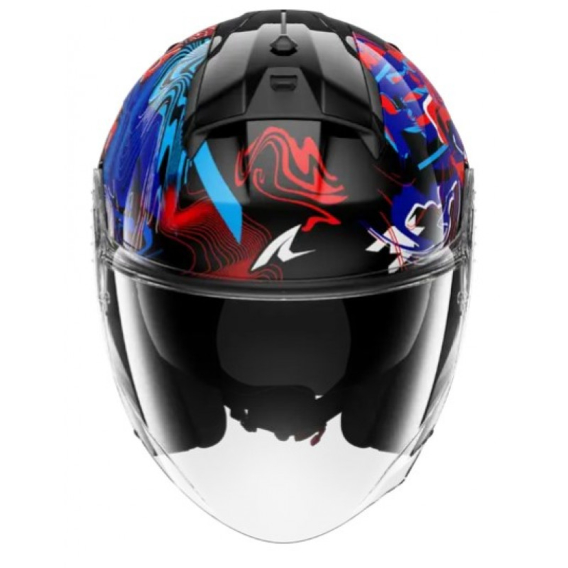 Каска за скутер SHARK SKWAL JET PRANZ Mat Black/Blue/Red