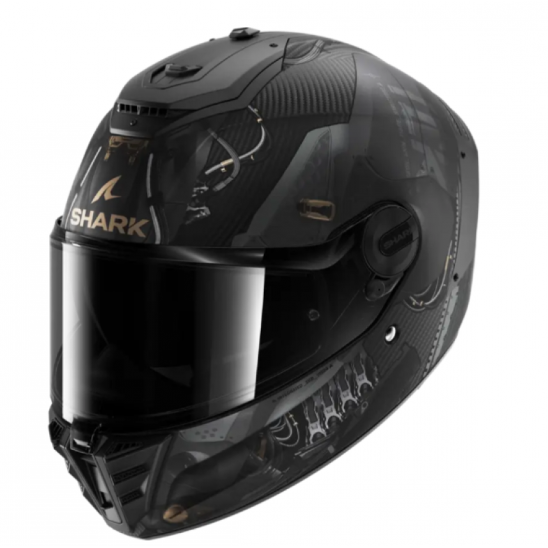 Каска SHARK SPARTAN RS CARBON XBOT BLACK/WHITE/GOLD