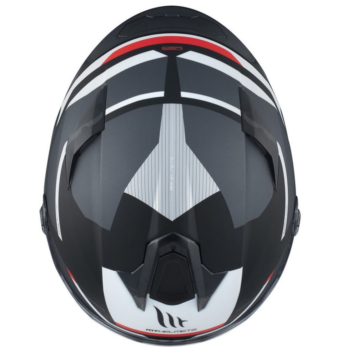 Каска MT TARGO S KAY B2 MATT BLACK/WHITE/RED