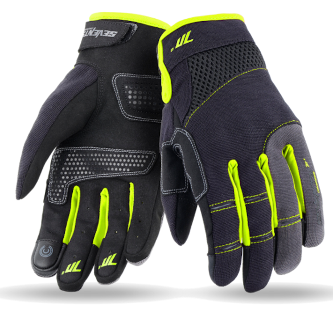 Текстилни ръкавици 70 DEGREES SUMMER URBAN BLACK/FLUO YELLOW