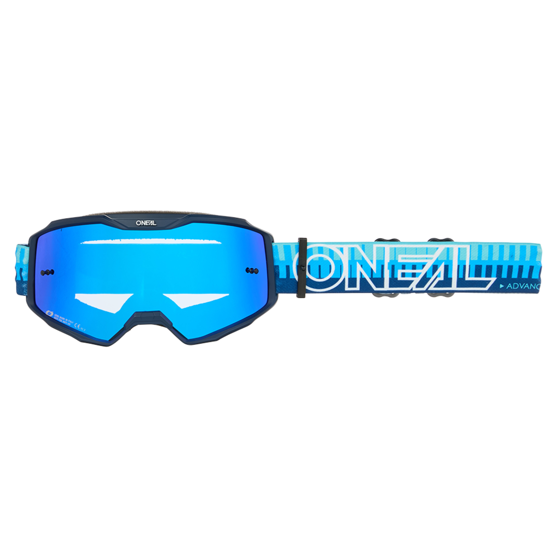 Мотокрос очила O'NEAL B-10 STRIPED BLUE/BLUE - RADIUM BLUE V.26