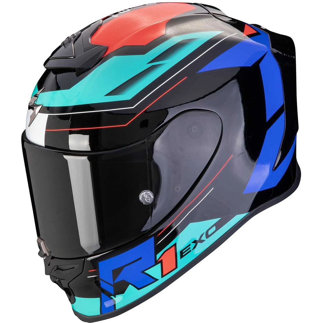 Каска Scorpion EXO-R1 Evo Air Blaze Black-Blue-Red